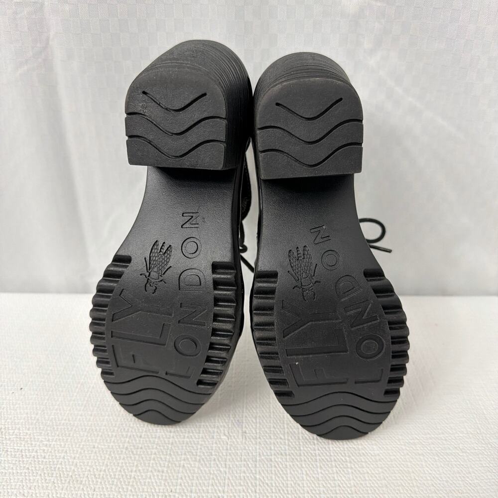 Fly London Want Sandals Womens Size 7 Gladiator Black Patent Leather - Picture 11 of 11